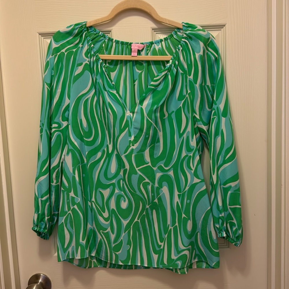 Lilly Pulitzer Silk Blouse size S